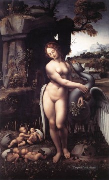  Vinci Oil Painting - Leda 1508 Leonardo da Vinci